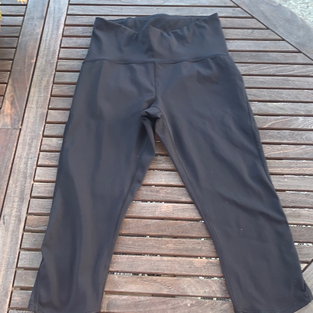 Lululemon Train times crop leggings with cute mesh detail